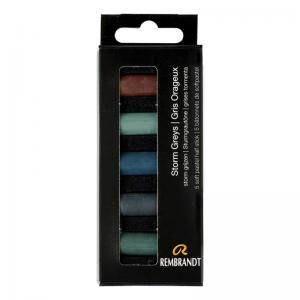Royal Talens Rembrandt Soft Pastels - Set Of 5 - Storm Greys [31820514]